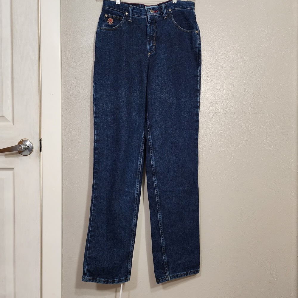 Wrangler Vintage Jean's Women's Size 9/10 X 34 Dark Wash Western Cowgirl